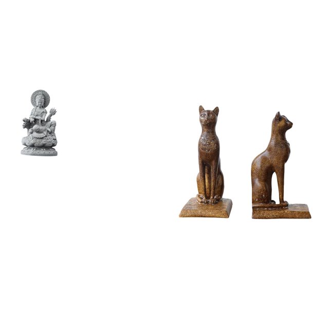 Estatua de Guan Yin, figura de resina, estatua de gato, sujetalibros, escultura, adorno de mesa, artesanía tradicional, adecuada para la decoración de