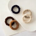 thumbnail image 3 of Extra Thick High Ponytail Hair Ties Super Stretchy Bun Scrunchies No Bands For Thick Hair, Beige, 3 of 5