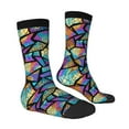 thumbnail image 4 of Yiaed Colored Glass1 Print Great elasticity Crew Socks Sports socks for Men and Women, 4 of 5