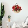 thumbnail image 3 of MLINS  2 PCS Wicker Wall Basket with Artificial Plant Flower Decoration Pot, 3 of 8