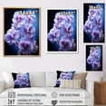 thumbnail image 4 of Designart "Purple Flowers Pansies Black" Floral Floater Framed Wall Decor, 4 of 7