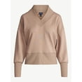 thumbnail image 5 of Scoop Women's and Women's Plus New Scubaknit V Neck Sweatshirt, Sizes XS-4X, 5 of 5