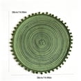 thumbnail image 3 of HHJZPR Round Pom Pom Woven Placemat, 14.98in Semi-Hand Braided Heat Resistant Table Charger Mat, Boho Decorative Circular Dining Coaster for Home Kitchen Restaurant Party Table Decor, 3 of 6