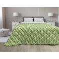 thumbnail image 1 of Exotic Down Alternative Comforter, Refreshing Hawaiian Palm Trees in Various Green Tones, Microfiber Quilt for All Season, 5 Sizes, Shamrock Green Yellow, by Ambesonne, 1 of 3