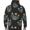 thumbnail image 7 of Honeii Faces Of The Cat Pattern Mens Hoodies Men's Loose Sleeve Sweatshirt,Pullover Hooded Sweatshirt for Men,Essentials Hoodie-X-Large, 7 of 7