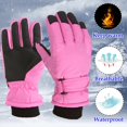 thumbnail image 5 of Otqutp Winter Outdoor Cold Weather Gloves Boys Girls Snow Skating Snowboarding Windproof Warm Ski Gloves Suit for 7-12 Years Old Kids(Hot Pink,One Size), 5 of 7