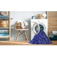 thumbnail image 2 of Ahgly Company Machine Washable Indoor Round Transitional Blue Ribbon Blue Area Rugs, 8' Round, 2 of 7
