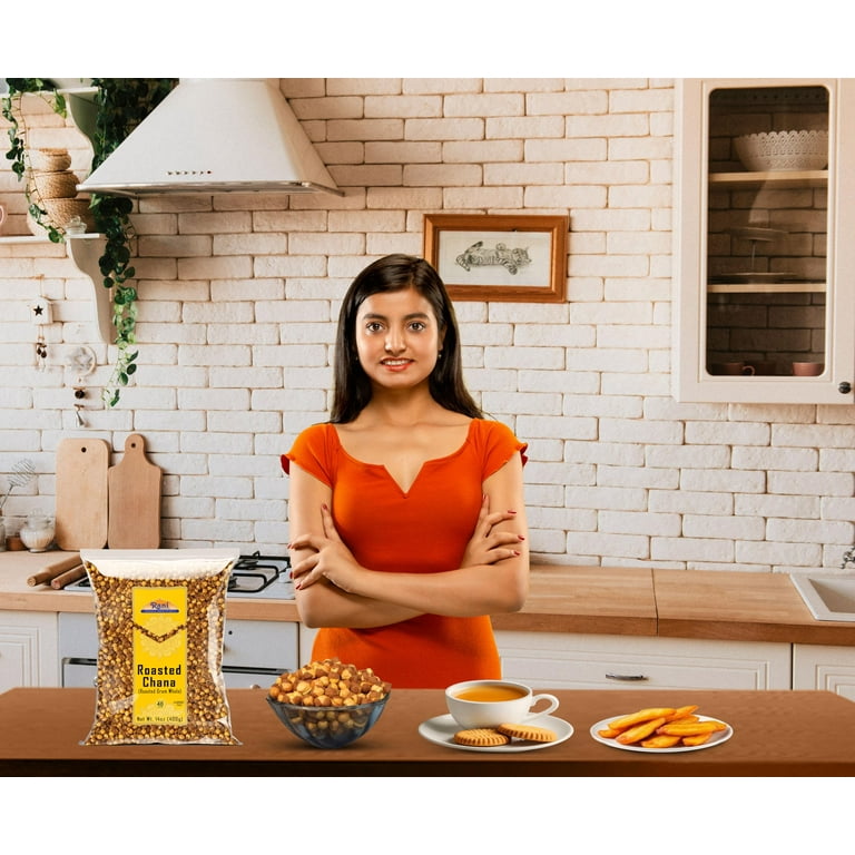 Rani Roasted Chana Plain Flavor 14oz Chickpeas All Natural Vegan