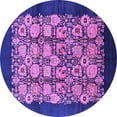 thumbnail image 1 of Ahgly Company Indoor Round Oriental Purple Industrial Area Rugs, 8' Round, 1 of 4
