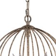 thumbnail image 4 of Saltoro Sherpi 3 Light Fixture Caged Globe Shape Metal Frame Chandelier, Brown, 4 of 5