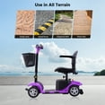 thumbnail image 4 of Arshin Upgrade 4 Wheels Mobility Scooters for Seniors & Adult,All Terrain Motorized Scooters with 300 lbs,Purple, 4 of 15
