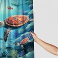 thumbnail image 3 of Orinice  Teal Sea Turtle Shower Curtain Set, Beach Coastal Theme Shower Curtains for Bathroom Ocean Nautical Beachy Turtle Bathroom Decor Polyester Fabric 69x72, 3 of 7