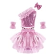 thumbnail image 2 of YiZYiF Girls Jazz Ballet Dance Performance Outfit Sequin Tops with Tutu Skirt Set,Sizes 4-14, 2 of 5
