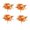Orange-1, variant on 4 Pack 12In Artificial Pumpkin Flower Leaf Picks, Faux Berry Branch Stems for Halloween Thanksgiving Table Centerpiece Vase Decor