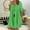 Green, variant on Ichuanyi Women V-neck Printing Flare Sleeves leisure Time On Vacation Short Sleeves Dress