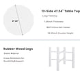 thumbnail image 4 of Farmhouse 5 Piece Dining Set Kitchen Table Set Counter Height Table Set with Irregular Table and Cushioned Chairs for 4 Persons Dining Room Table Set for Small Place, 4 of 9