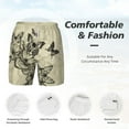 thumbnail image 5 of Sigee Vintage Floral Print Mens Swim Trunks with Compression Liner Quick Dry Swim Stretch Beach Shorts with Pockets,S-3XL, 5 of 7