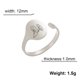 thumbnail image 1 of Aoxiang Anillo ovalado de acero inoxidable para mujer y niña, sortija de madreselva, flor de nacimiento, moda, joyería de cumpleaños, 1 of 2