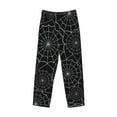 thumbnail image 4 of Junzan Men'S Pajama Pants Spider Web Black Sleepwear Pants Pj Bottoms Drawstring And Pockets, 4 of 9