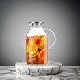 thumbnail image 5 of 3 Liter 101 Oz Glass Pitcher With Lid And Handle  Water For Fridge Carafe Hot/cold Iced Tea Large Jug Coffee Juice Homemade Beverage, 5 of 8