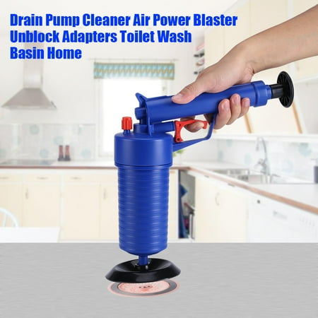 Abs Pump (ABS Gun Body and PVC Blocked Head Drain Pump Cleaner Air Power Blaster Unblock Adapters Toilet Wash Basin)