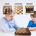 thumbnail image 3 of GSE Games & Sports Expert 15" 2-in-1 Large Wooden Chess and Checkers Board Game Combo Set Chess Board Game with Storage Drawer,32 Chessman and 30 Pieces Checkers, 3 of 8