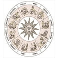 thumbnail image 3 of Astrology Duvet Cover Set, Wheel Circle of Zodiac Signs with Sun Seem Image in Center Art Print, Decorative 2 Piece Bedding Set with 1 Pillow Shams, Twin Size, Pale Grey and White, by Ambesonne, 3 of 3