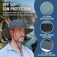 thumbnail image 3 of Summer Outdoor UV Protection Sun Hats Unisex Caps Wide Brim Removable Crown Mesh Net Adjustable Drawstring, 3 of 7