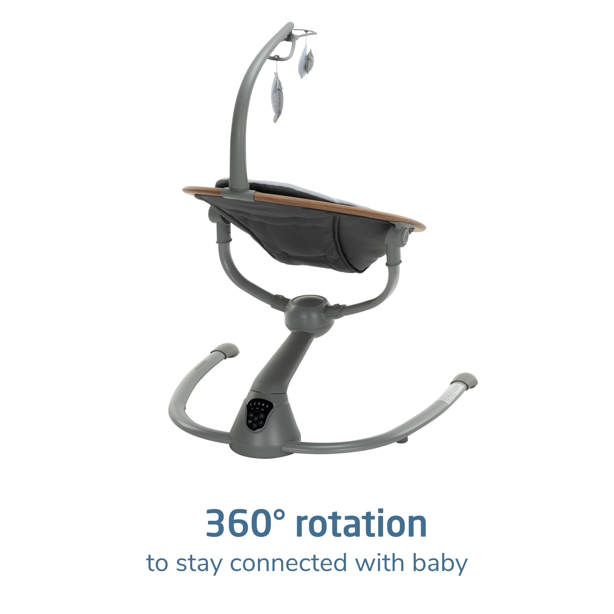 Maxi-Cosi Cassia Baby Swing, EcoCare Fabric, 360° Rotation, On Safari Gray