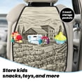 thumbnail image 5 of Fuzoiu Vineyard Landscape Print 2 Pack Kick Mat Back Seat Protector With 3 Storage Pockets, Universal Car Seat Back Organizer For Kids Pets, Waterproof Backseat Protector For Most Car, 5 of 8