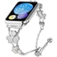 thumbnail image 2 of For Xiaomi Redmi Watch 4 Watchband Heart Clover Decor Silver Zinc Alloy Metal Strap, 2 of 5
