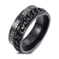 thumbnail image 1 of Bague en Acier Titane Numérique Personnalisée Européenne et Américaine Bague Chaîne Rotative bracelet de Décompression, 1 of 6