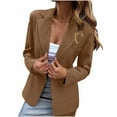 thumbnail image 2 of Luxalzxs Womens Blazers for Work Casual Fashion Solid Color Notch Collar Open Front Long Sleeve Office Suit Jacket Formal Business Blazer Coat, 2 of 5