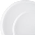 thumbnail image 2 of 8 inch Transparent White Plastic Salad Plates – Elegant, Disposable, Versatile Plates for Everyday Use, Parties, Dinners Desserts, Special Occasions – BPA-Free, Easy to Clean, Stylish Tableware (120), 2 of 3