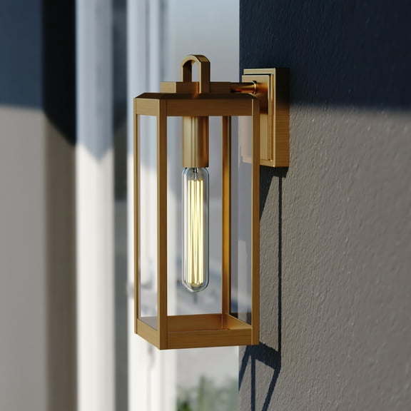 Vaxcel International T0628 5 in. Kinzie Outdoor Wall Light, Vintage Brass
