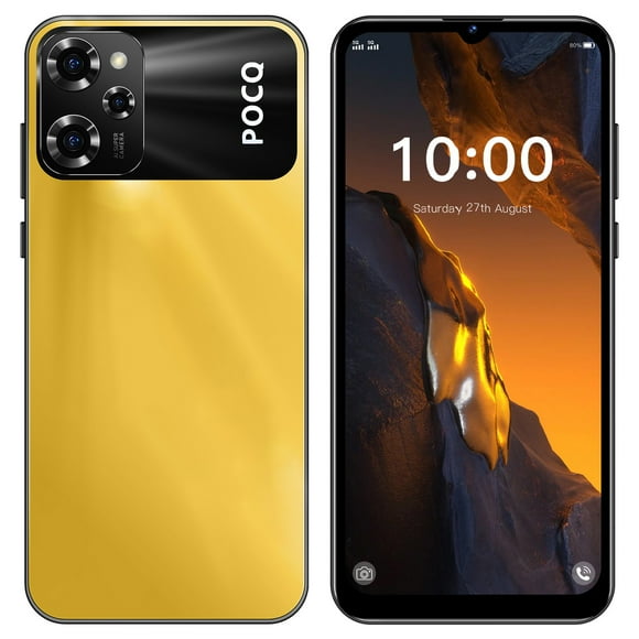 FYTPOV Android Phone, Smart Phone 8GB 6.5 Inch Screen Mobile Phone Sim Facial Unlock Game Music Phone Android System Smartphones, Cell Phones Unlocked