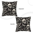 thumbnail image 3 of Square Decorative Throw Pillow Covers with Core, Eyeballs Skulls Bones Print Throw Pillows for Couch Sofa Bed Home Decor, 18"x18", 3 of 9