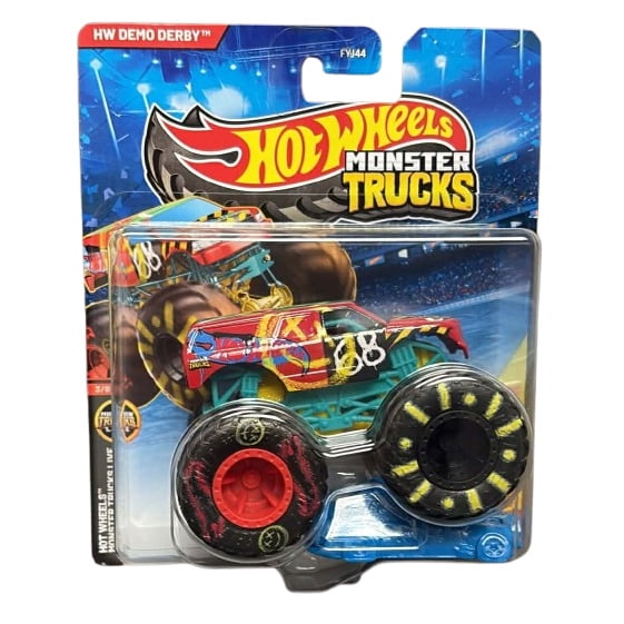 Mattel - Hot Wheels Monster Trucks Live - HW DEMO DERBY & CRUSHED CAR [JKJ92]