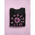 thumbnail image 3 of Positivity With Groovy Flower Sweatshirt Women -Image by Shutterstock, Female Large, 3 of 4