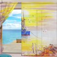 thumbnail image 3 of Splicing Pattern Oil Painting - Venice Italy Semi Sheer Curtains Window Voile Drapes Panels Treatment-55X84in for Living Room Bedroom Kids Room, 3 of 4