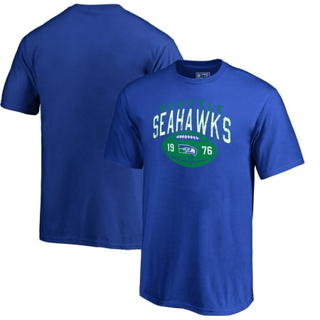 Seattle Pro Musica Christmas Seattle Seahawks NFL Pro Line by Fanatics Branded Youth Throwback Collection Coin Toss T-Shirt - Royal ()