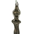 thumbnail image 2 of Vickerman 15.7" Gunmetal Shiny Icicle Ornament, with drilled and wired caps. Comes 3 per Box., 2 of 6