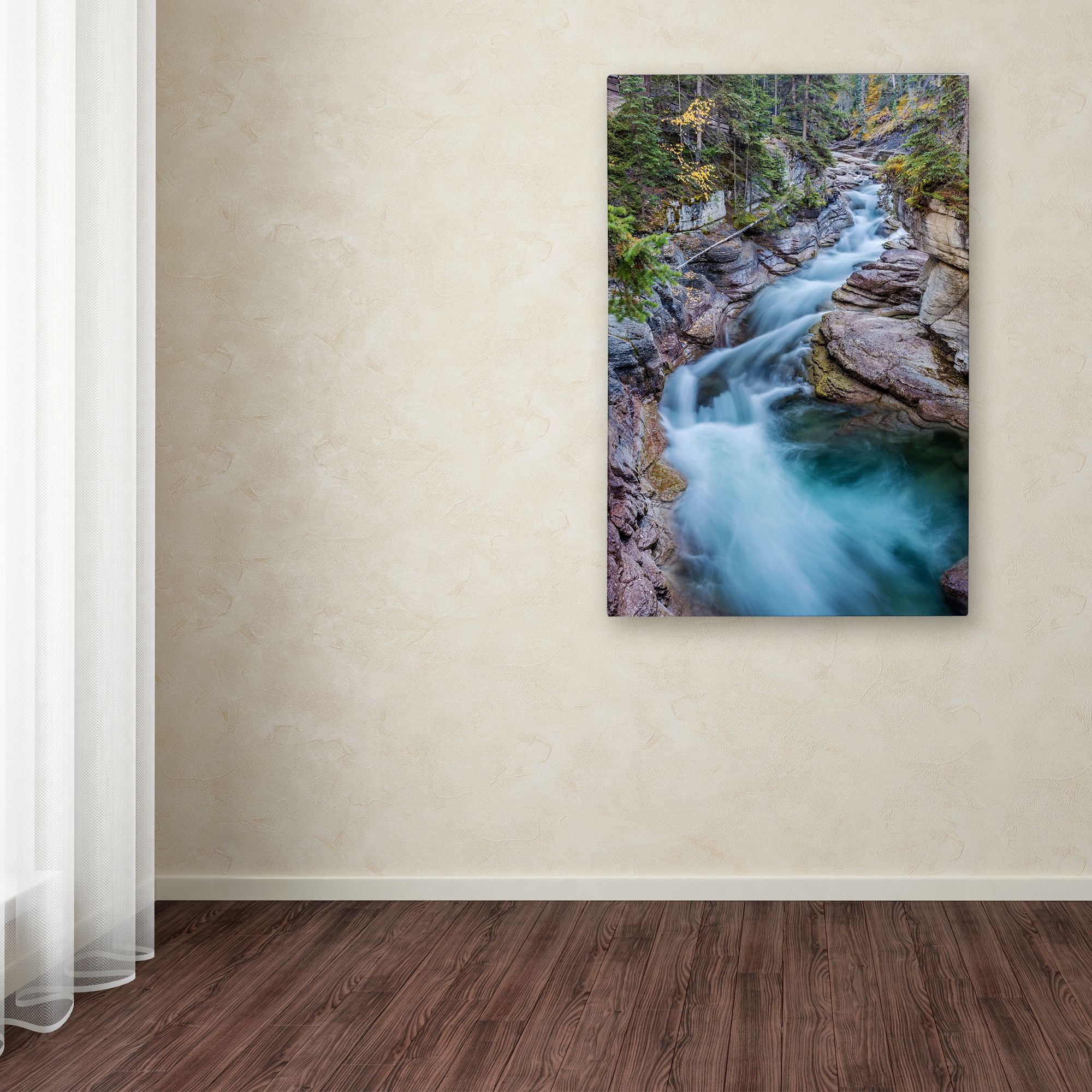 Trademark Fine Art 'Maligne River' Canvas Art by Pierre Leclerc