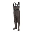 thumbnail image 1 of Vadeadores de pesca con botas para hombres y mujeres, pantalones de agua antideslizantes, vadeadores de pecho, pantalones de vadeo para jardinería, Marrón, 1 of 8