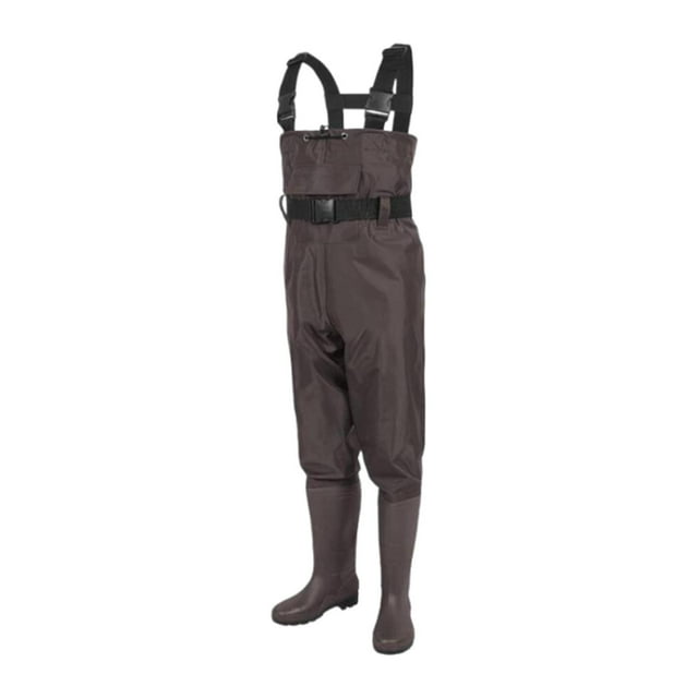 Vadeadores de pesca con botas para hombres y mujeres, pantalones de agua antideslizantes, vadeadores de pecho, pantalones de vadeo para jardinería, Marrón