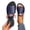 Dark Blue, variant on Women's Slip-On Flat Sandals Comfortable Dressy & Casual 2026 Round-Toe Slides for Beach Travel & Everyday Walking Shoes Dark Blue 8 Wide