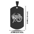 thumbnail image 2 of Stainless Steel Tribal Capricorn Zodiac (Sea Goat) Dog Tag Keychain Circle Ring, 2 of 2