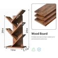 thumbnail image 4 of Buildhom 4-Tier Tree Bookshelf with Shelves, Freestanding Bookcase for Living Room, Bedroom, Home Office, Brown, 4 of 8