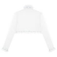 thumbnail image 7 of YONGHS Girls Satin Long Sleeve Bolero Shiny Rhinestone Kids Shrug Dress Coat for Special Occasion White 10, 7 of 7