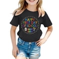 thumbnail image 5 of Kcolen Boys Back To School Clothes, Unisex Cute Letter Print Short Sleeve Preppy First Day of School T-Shirt Casual School Outfit Top, 5 of 5
